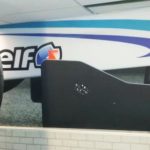 Gebogen fotopaneel decoratie gang