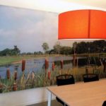 Eethoek fotowand geluid dempend