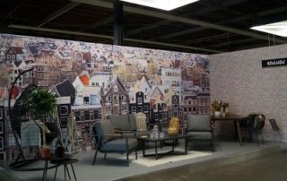 Beurswand wandpaneel textiel