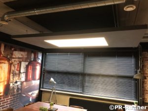 Interieurbeleving LED plafond PR-Runner Kantine
