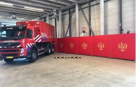 Mobiele scheidingswanden industriehal brandweer